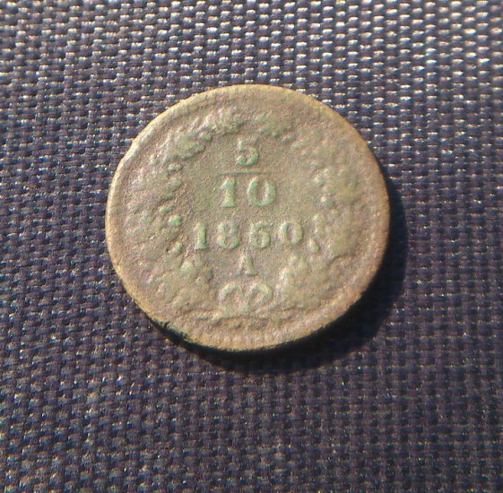 5/10 Kreuzer (Půlkrejcar) 1860 A