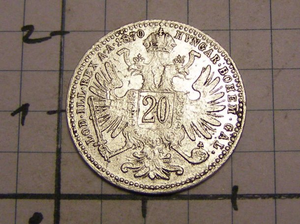 Ag   20 kreuzer 1870