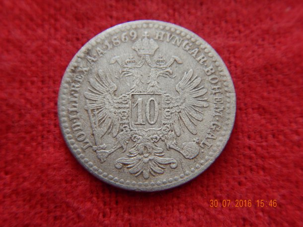 10 kreuzer 1869