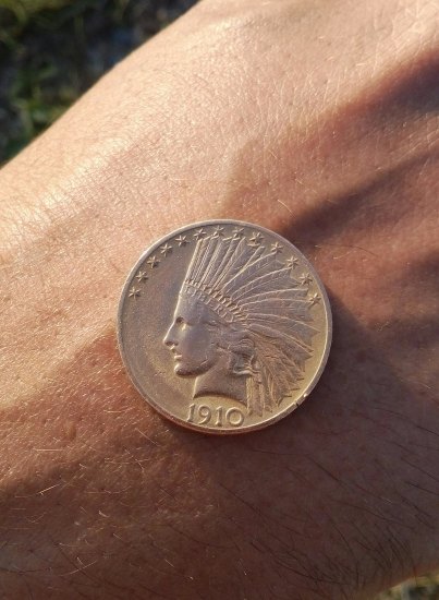 ZLATO!!! 10 dollars 1910!