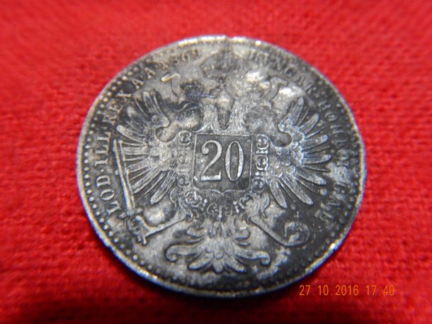 20 kreuzer 1869