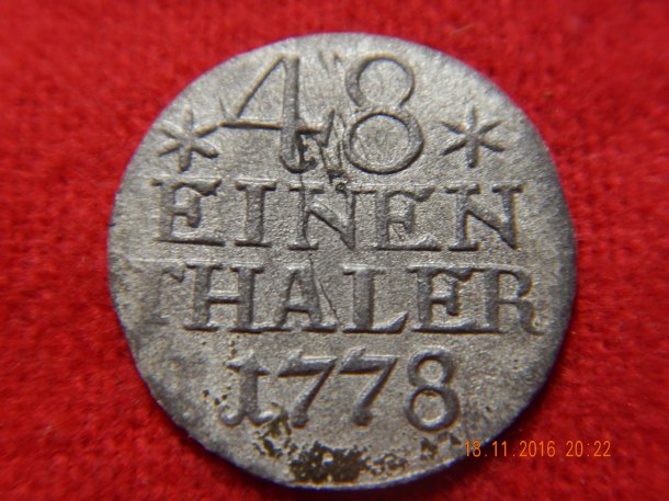 Einen thaler 1778