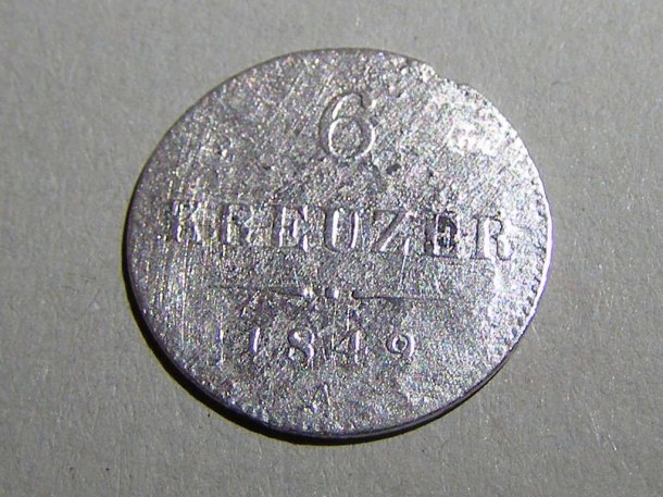 Ag : 6 kreuzer 1849 mincovna A