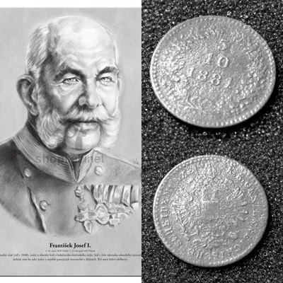 Mince č. 38: František Josef I. (1848–1916) – 5/10 Kreuzer (Půlkrejcar)