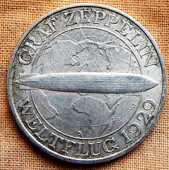 GRAF ZEPPELIN WELTFLUG 1929, 3 REICHSMARK 1930