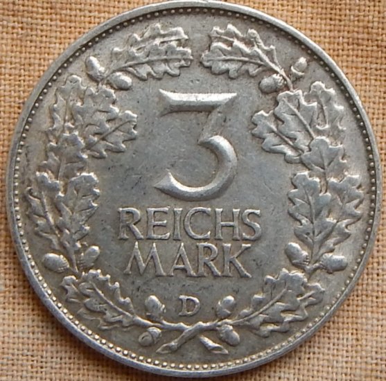 3 REICHSMARK RHEINLANDENFEIER 1925