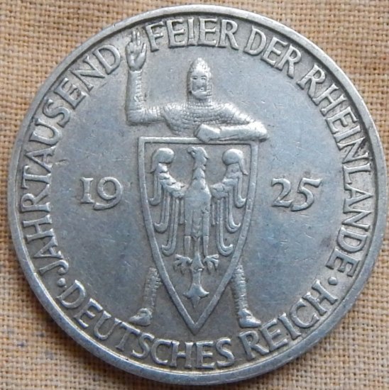 3 REICHSMARK RHEINLANDENFEIER 1925