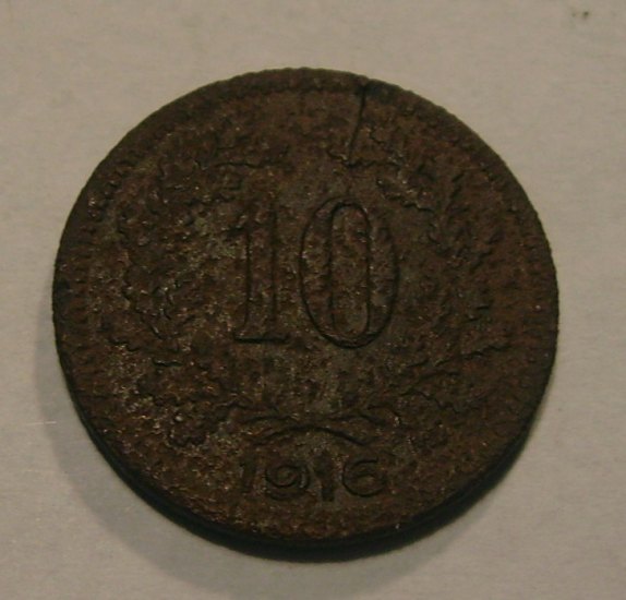 10 haléřů 1916