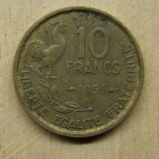 Francie 10 francs 1951