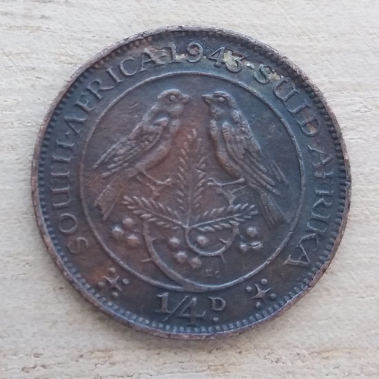 1/4 penny S. Africa 1943