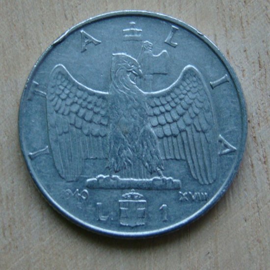 Itálie 1 lira 1940