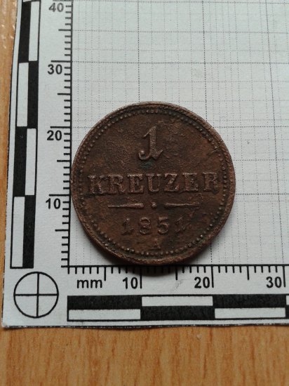 1 kreuzer 1851 A