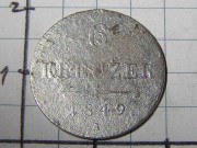 Ag : 6 kreuzer FJI 1849 A