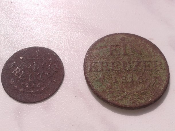 Ein KREUZER,1/4 KREUZER 1816