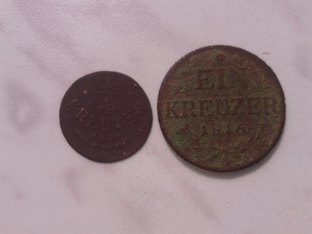 Ein KREUZER,1/4 KREUZER 1816