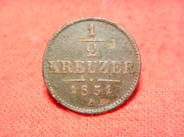 Půlkreuzer 1851 A