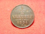 Půlkreuzer 1851 A