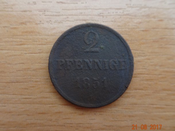 2 pfennige 1851