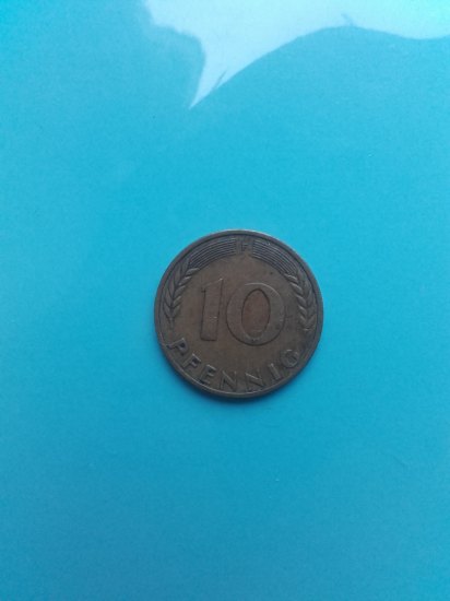 10 pfennig F 1950