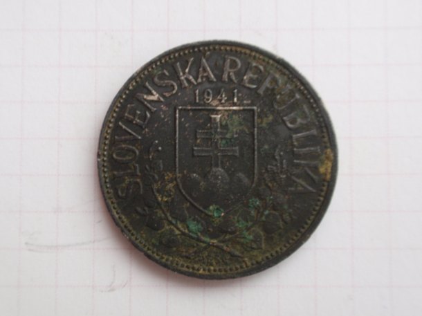 Slovenská 20 koruna 1941 jednoramenný kříž