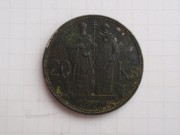 Slovenská 20 koruna 1941 jednoramenný kříž