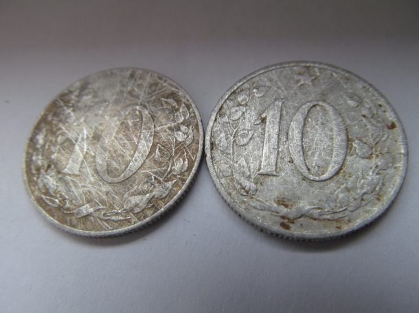 10 haléř 1954 a 1962.