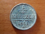 1/4 krejcar 1851 A