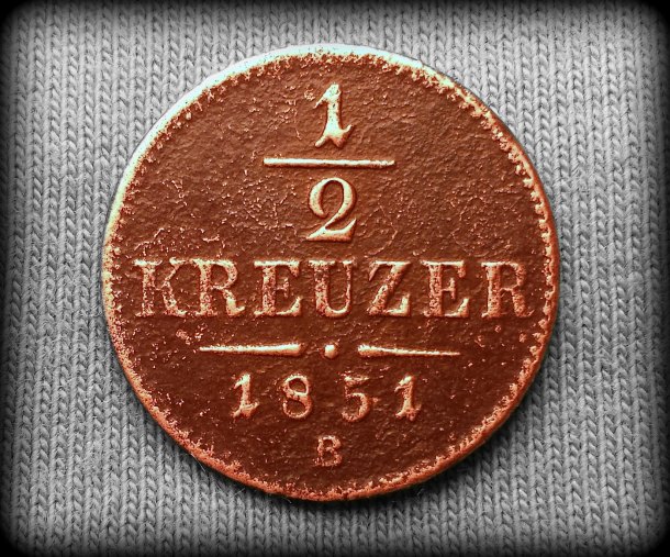 1/2 kreuzer 1851 B