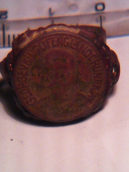 Coin ring GEORGE V KING OF ENGLAND CRUNTIKA(???)