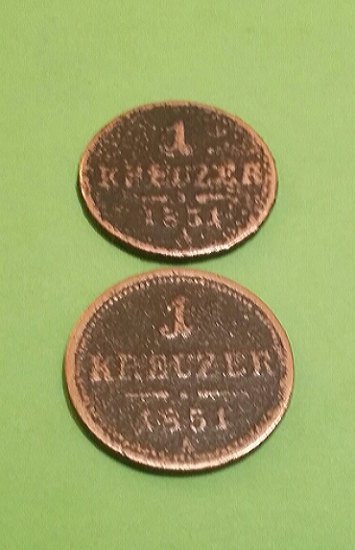 2×krejcárek 1851 A