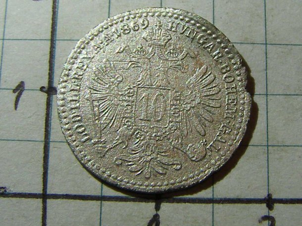 Ag : 10 kreuzer FJI 1869