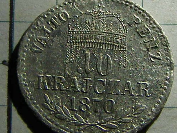 Ag : 10 krajczár 1870 KB