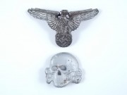 SS Adler und Totenkopf für die Schirmmütze