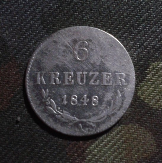 Ag 6 kreuzer 1848