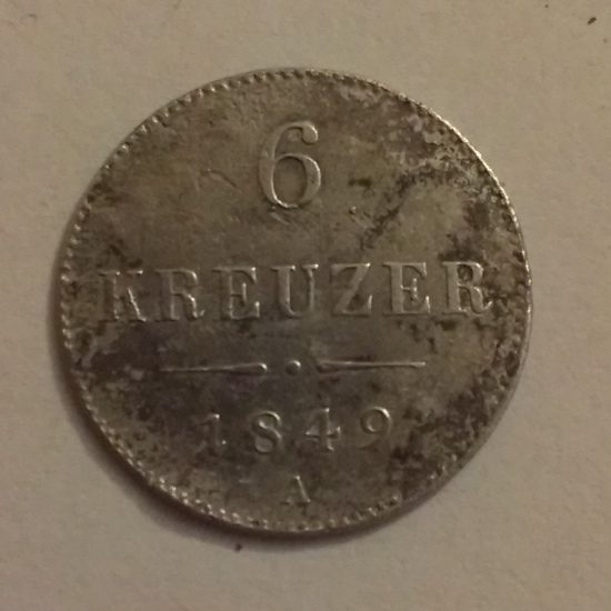 6 Kreuzer 1849