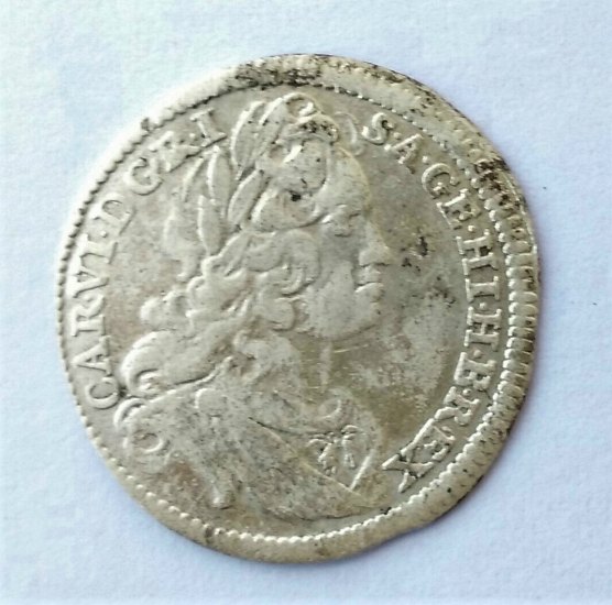 3 krejcarek Karel VI 1728 Viden