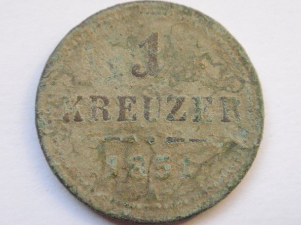 1 kreuzer 1851 A