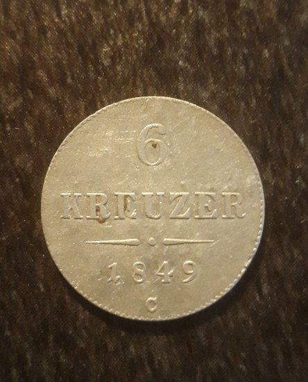 6 kreuzer 1849