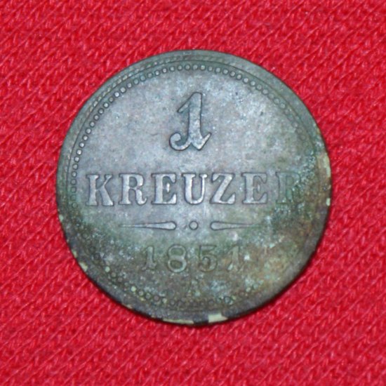 1 Kreuzer 1851 z depůtku