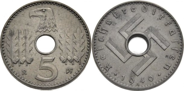 5 Pfennig, 1940 A - Reichskreditkassen