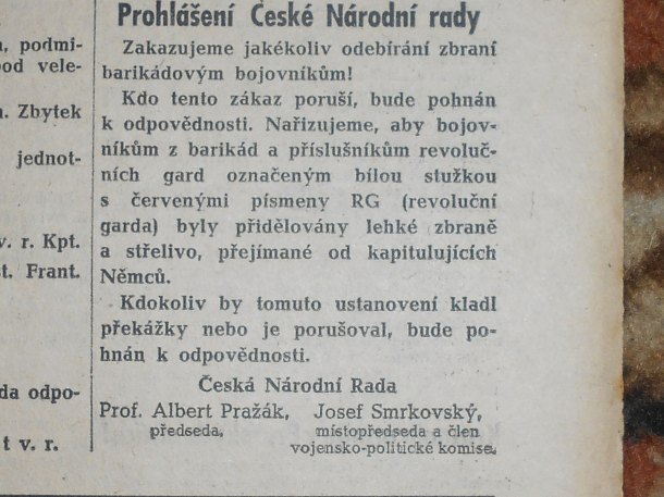 MLADÁ FRONTA 9 . KVĚTNA 1945