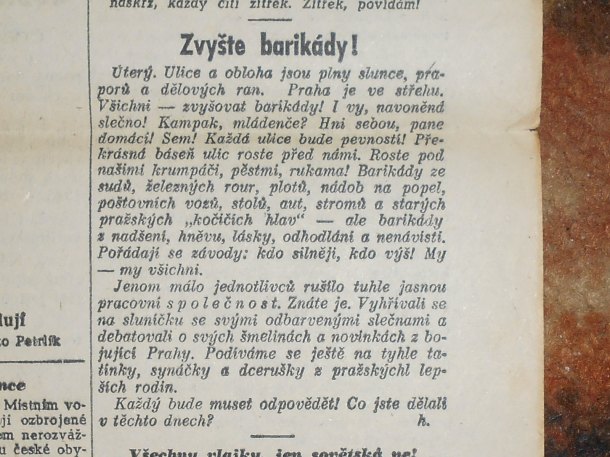 MLADÁ FRONTA 9 . KVĚTNA 1945