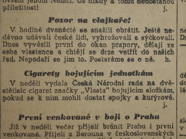 MLADÁ FRONTA 9 . KVĚTNA 1945