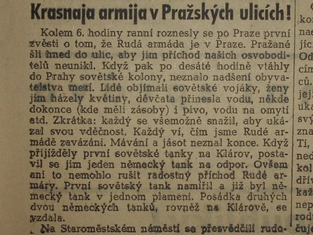 MLADÁ FRONTA 9 . KVĚTNA 1945