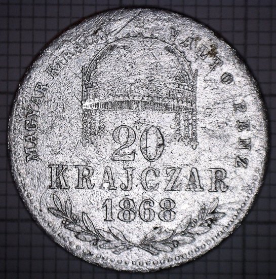 20 Krajczár 1868 dlouhý opis