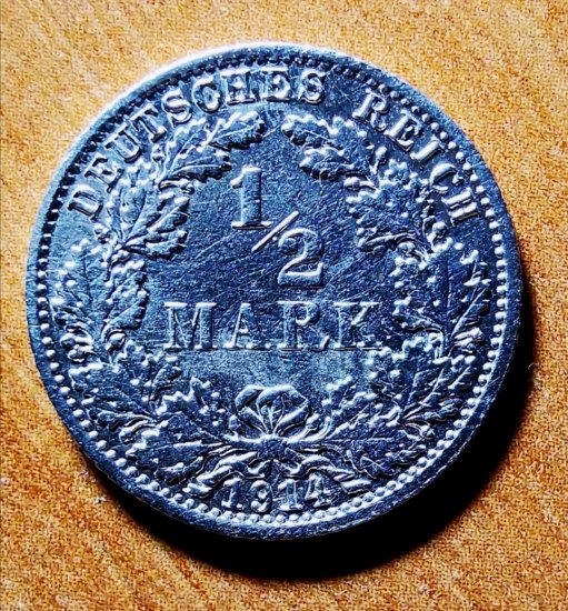 Nemecko ½ mark 1914 A - mincovňa Berlín