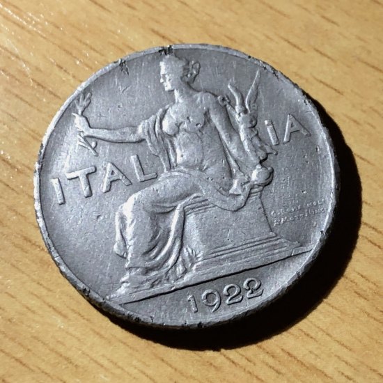 Itálie - 1lira 1922 r