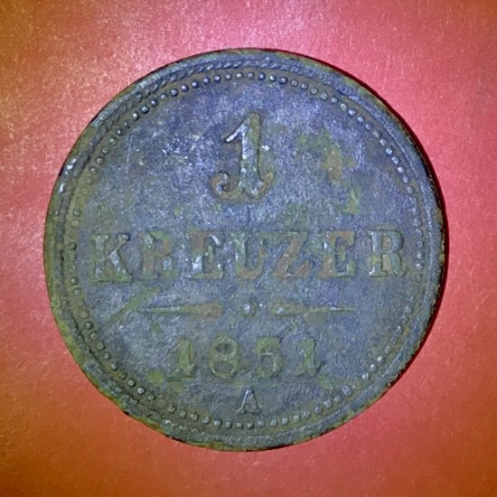 1 Kreuzer 1851 A