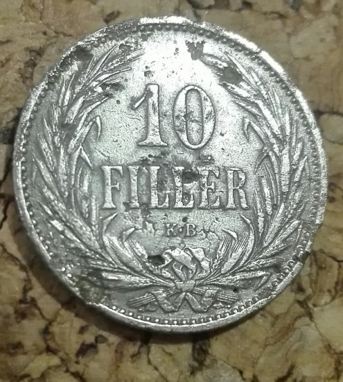 10 fillér KB 1908