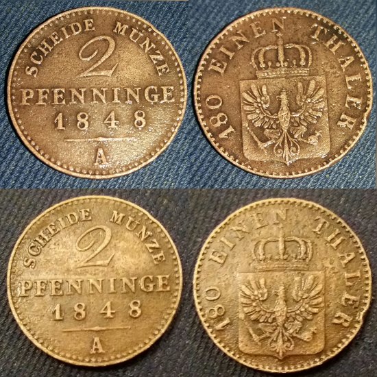 2 pfenninge 1848